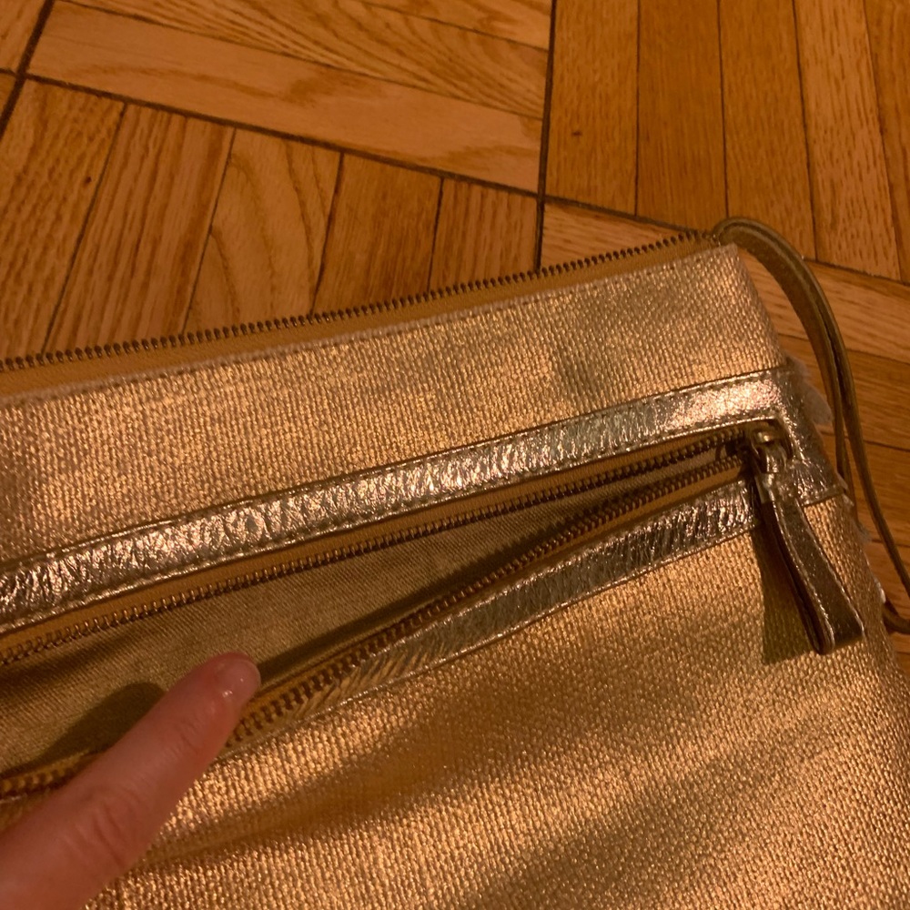 NWOT Anthropologie padded clutch with leather and beading - Picture 4 of 9